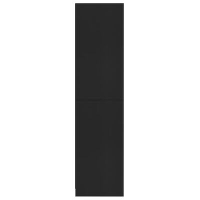 vidaXL Wardrobe Black 100x50x200 cm Engineered Wood, black vidaXL Wardrobe Black 100x50x200 cm Engineered Wood