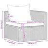 vidaXL Garden Corner Sofas 2 pcs Grey Poly Rattan