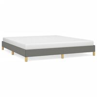 vidaXL Bed Frame without Mattress Dark Grey 180x200 cm Super King Fabric, dark grey vidaXL Bed Frame without Mattress Dark Grey 180x200 cm Super King Fabric