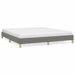 vidaXL Bed Frame without Mattress Dark Grey 180x200 cm Super King Fabric