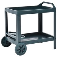 vidaXL Beverage Cart Green 69x53x72 cm Plastic, green vidaXL Beverage Cart Green 69x53x72 cm Plastic
