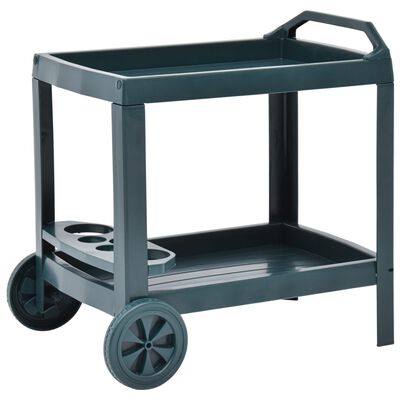 vidaXL Beverage Cart Green 69x53x72 cm Plastic, green vidaXL Beverage Cart Green 69x53x72 cm Plastic