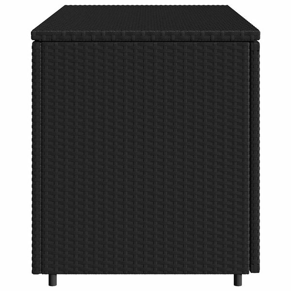vidaXL Garden Storage Cabinet Black 110x55x60.5 cm Poly Rattan
