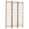 vidaXL Folding 3-Panel Room Divider 120 cm Bamboo and Canvas