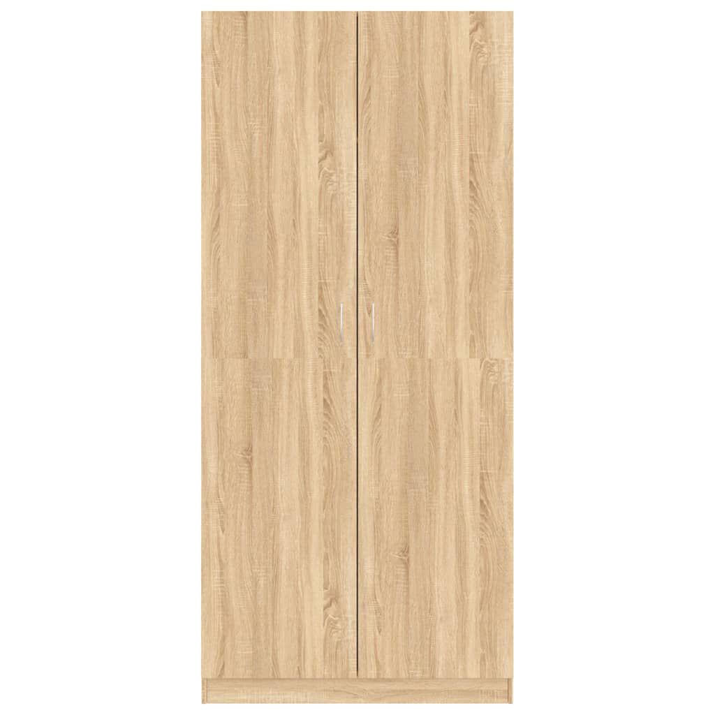 vidaXL Wardrobe Sonoma Oak 90x52x200 cm Engineered Wood