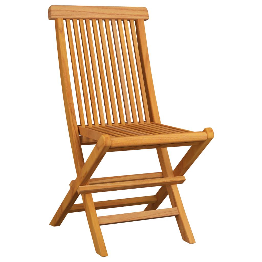 vidaXL Folding Garden Chairs 6 pcs Solid Teak Wood