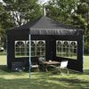 vidaXL Party Tent Sidewall 2 pcs with Window PE Anthracite