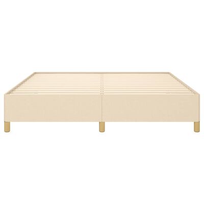 vidaXL Bed Frame without Mattress Cream 180x200 cm Super King Fabric