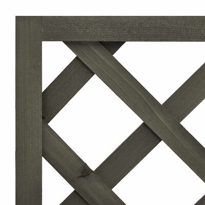 vidaXL Garden Trellis Planter Grey 50x25x90 cm Solid Firwood, grey vidaXL Garden Trellis Planter Grey 50x25x90 cm Solid Firwood