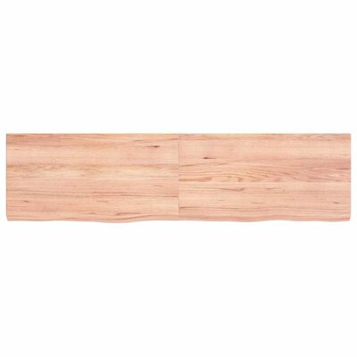 vidaXL Wall Shelf Light Brown 120x30x(2-4) cm Treated Solid Wood Oak, light brown vidaXL Wall Shelf Light Brown 120x30x(2-4) cm Treated Solid Wood Oak