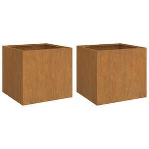 vidaXL Planters 2 pcs 42x40x39 cm Corten Steel