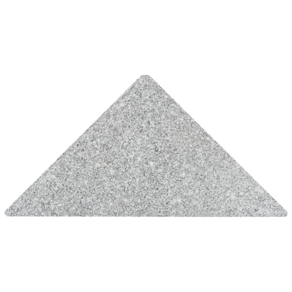 vidaXL Umbrella Weight Plates 4 pcs Grey Granite Triangular 60 kg