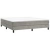 vidaXL Bed Frame without Mattress Light Grey 180x200 cm Super King Velvet