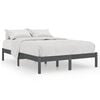 vidaXL Bed Frame | Grey | Solid pinewood | 140x200 cm | Durable | Bed Frame