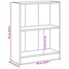 vidaXL Bookshelf Concrete Grey 60x24x76 cm Engineered Wood