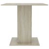 vidaXL Dining Table Sonoma Oak 80x80x75 cm Engineered Wood