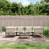 vidaXL 7 Piece Garden Lounge Set with Cushions Anthracite Poly Rattan