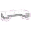 vidaXL 8 Piece Garden Sofa Set with Cushions Grey Poly Rattan