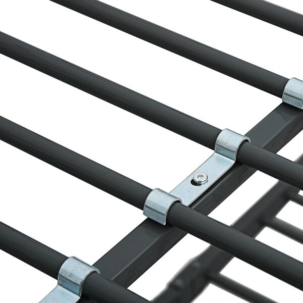 vidaXL Bunk Bed without Mattress Black Metal 90x200cm