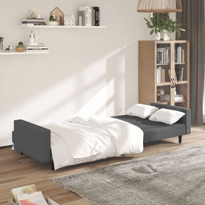 vidaXL 2-Seater Sofa Bed Dark Grey Velvet, dark grey vidaXL 2-Seater Sofa Bed Dark Grey Velvet