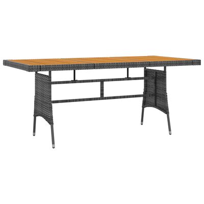 vidaXL 9 Piece Outdoor Dining Set Poly Rattan Grey, grey vidaXL 9 Piece Outdoor Dining Set Poly Rattan Grey