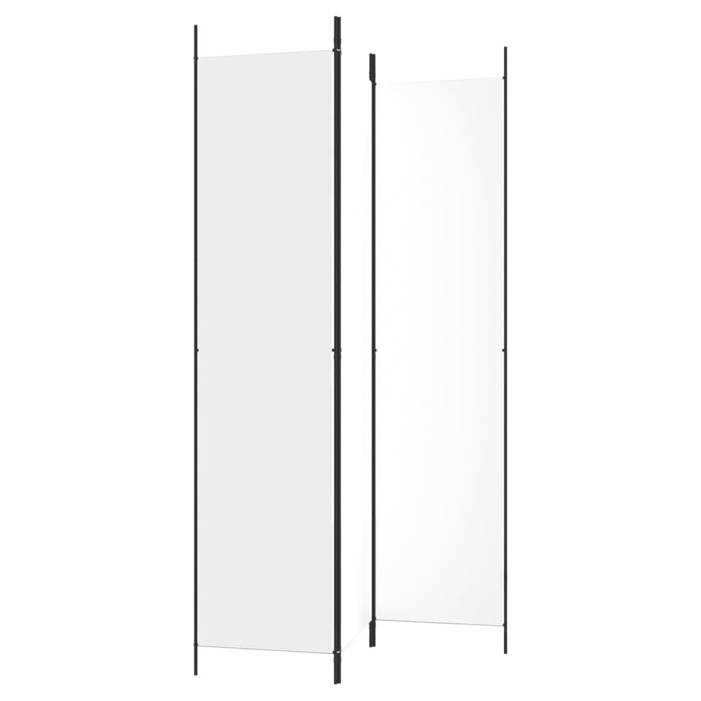vidaXL 3-Panel Room Divider White 150x220 cm Fabric