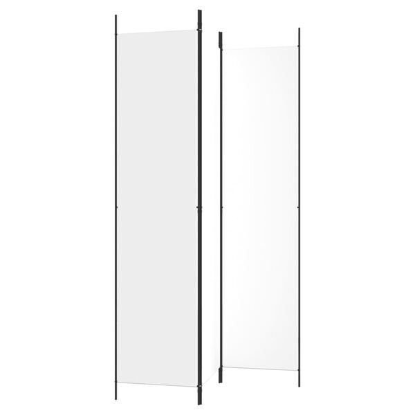 vidaXL 3-Panel Room Divider White 150x220 cm Fabric