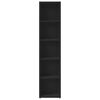 vidaXL CD Cabinets 2 pcs Black 21x16x93.5 cm Engineered Wood