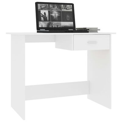 vidaXL Desk White 100x50x76 cm Engineered Wood, white vidaXL Desk White 100x50x76 cm Engineered Wood