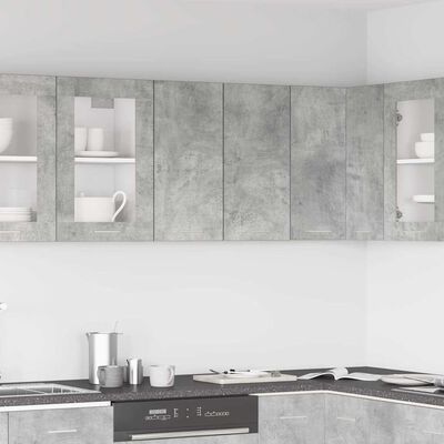 vidaXL Hanging Cabinet Concrete Grey 60x31x60 cm Engineered Wood, concrete grey vidaXL Hanging Cabinet Concrete Grey 60x31x60 cm Engineered Wood