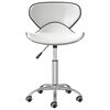 vidaXL Swivel Dining Chairs 2 pcs White Faux Leather