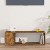 vidaXL TV Cabinet Smoked Oak 100x24x32 cm Engineered Wood