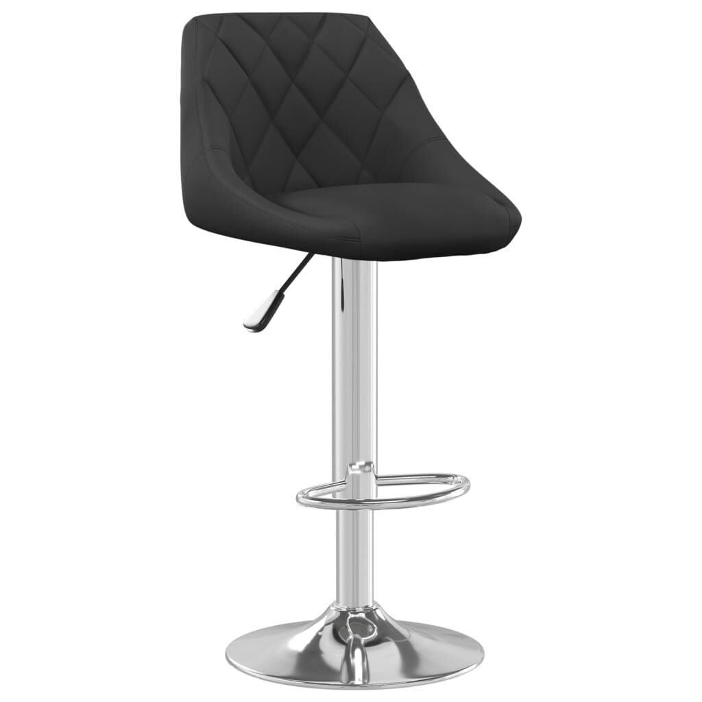 vidaXL Bar Stool 2 pcs Black Velvet