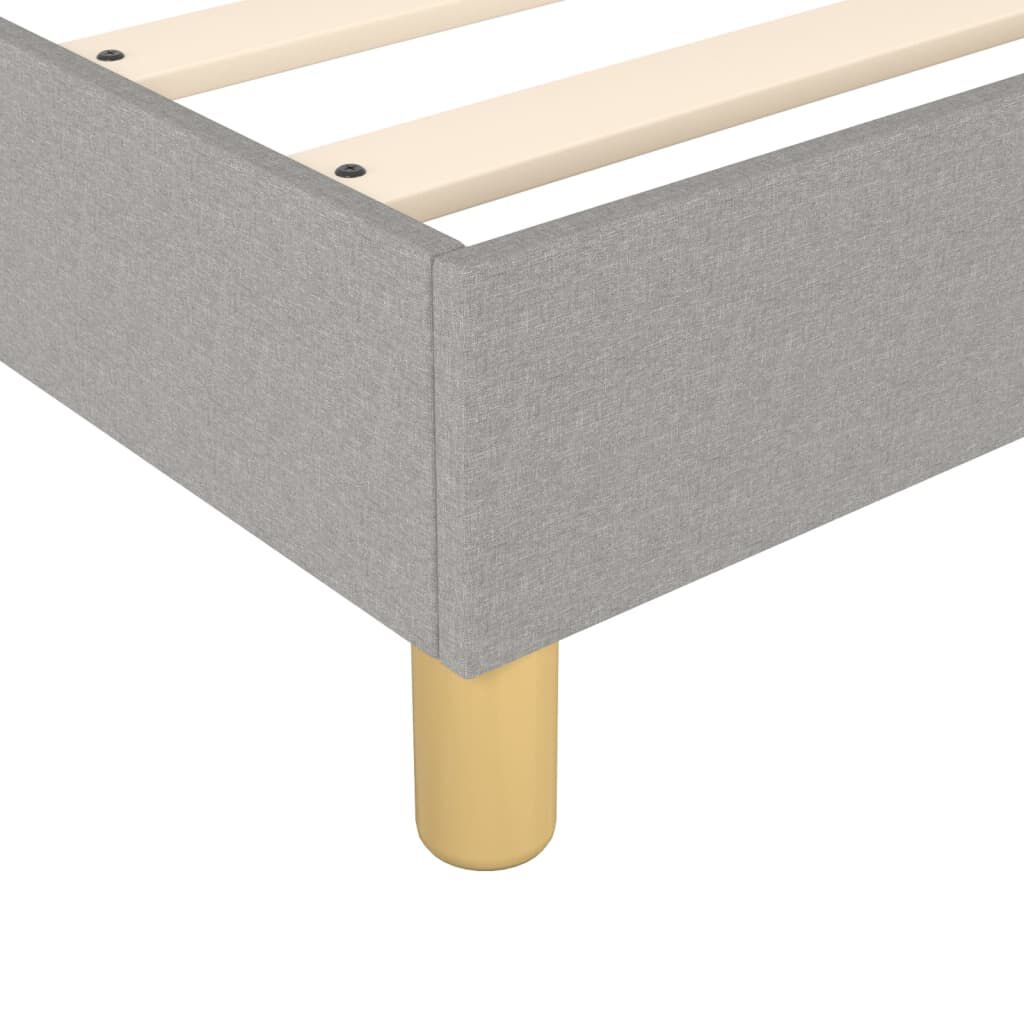 vidaXL Bed Frame without Mattress Light Grey 90x200 cm Fabric