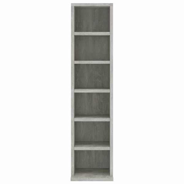 vidaXL CD Cabinet Concrete Grey 21x20x88 cm Engineered Wood