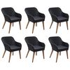 vidaXL 7 Piece Garden Dining Set Black