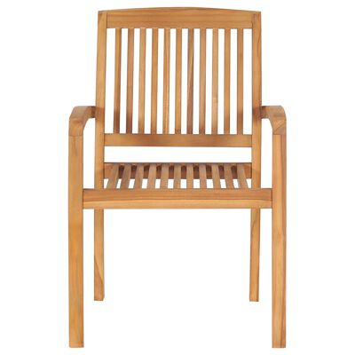 vidaXL Stacking Garden Chairs 6 pcs Solid Teak Wood,  vidaXL Stacking Garden Chairs 6 pcs Solid Teak Wood