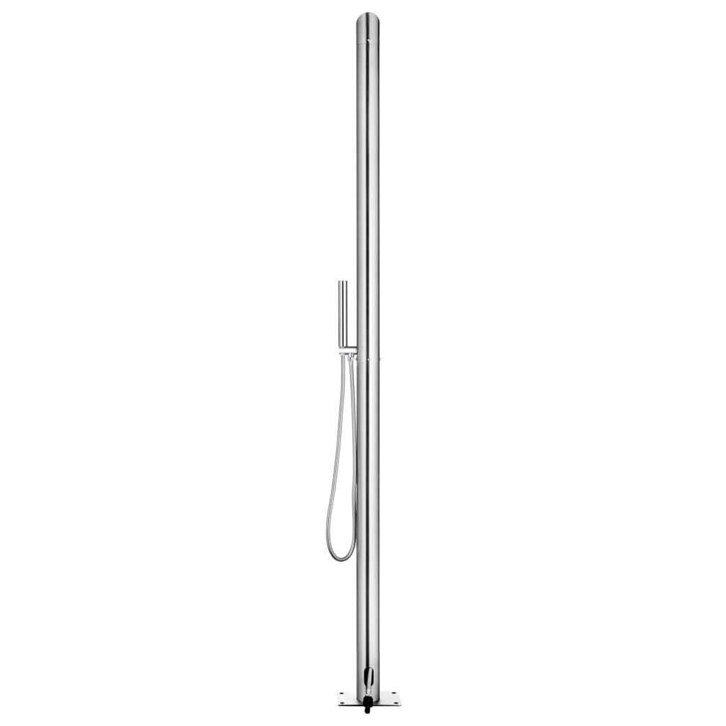 vidaXL Garden Shower 220 cm Stainless Steel