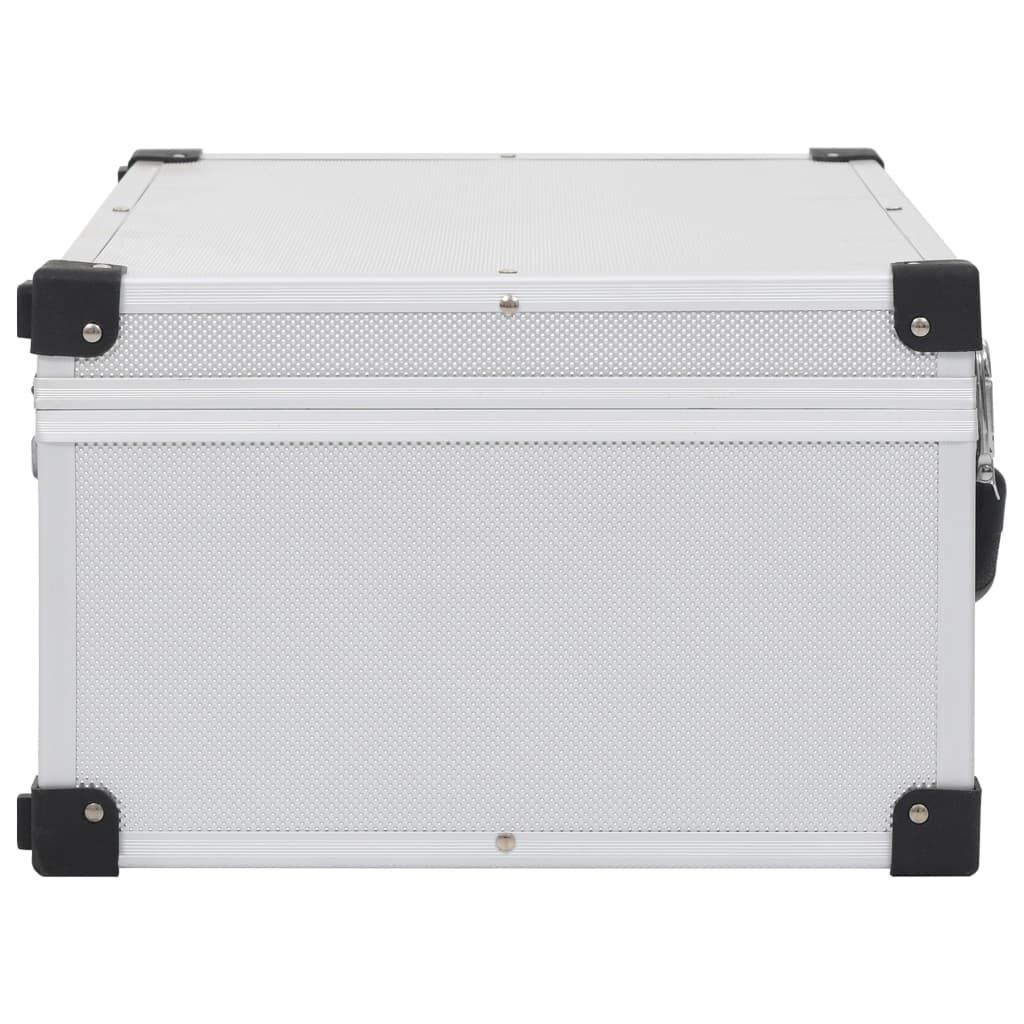 vidaXL CD Case for 60 CDs Aluminium ABS Silver