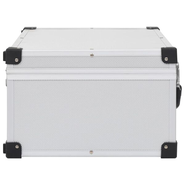 vidaXL CD Case for 60 CDs Aluminium ABS Silver