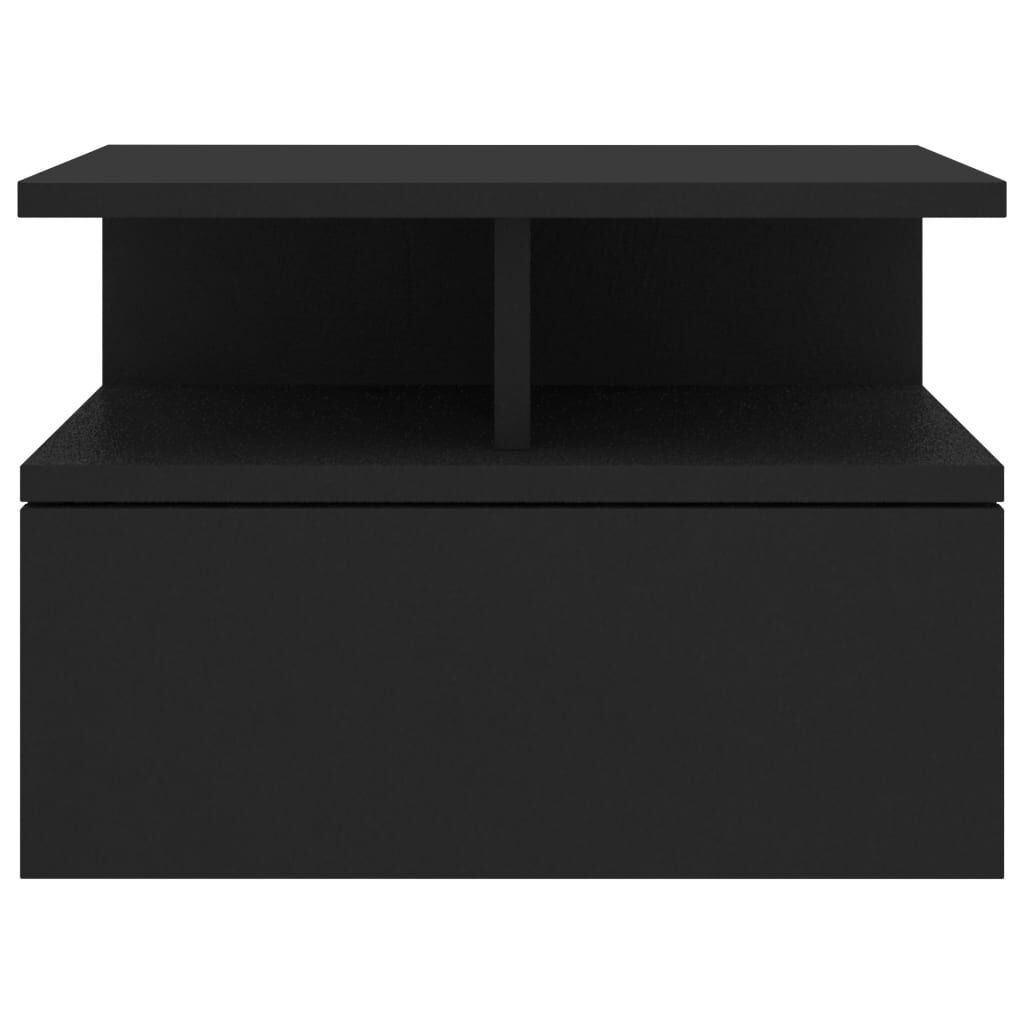 vidaXL Floating Nightstand Black 40x31x27cm Engineered Wood