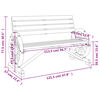 vidaXL Garden Bench 2-Seater Solid Wood Fir