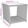 vidaXL 2 Piece Garden Dining Set with Cushions Grey Poly Rattan