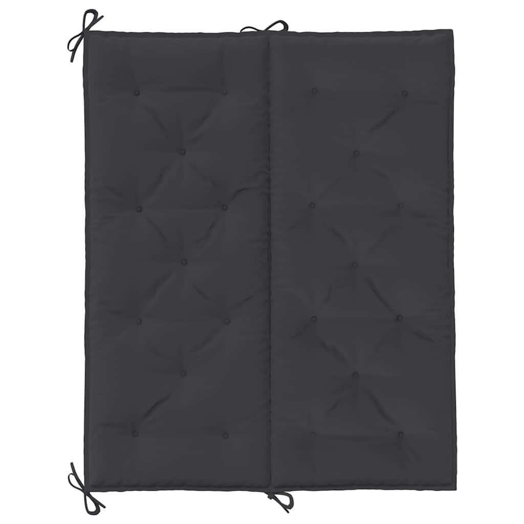 vidaXL Garden Bench Cushion Black 120x(50+50)x7cm Oxford Fabric