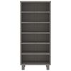 vidaXL CD Cabinet HAMAR Light Grey 45x18x100 cm Solid Wood Pine