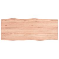 vidaXL Table Top Light Brown 100x40x(2-6)cm Treated Solid Wood Live Edge