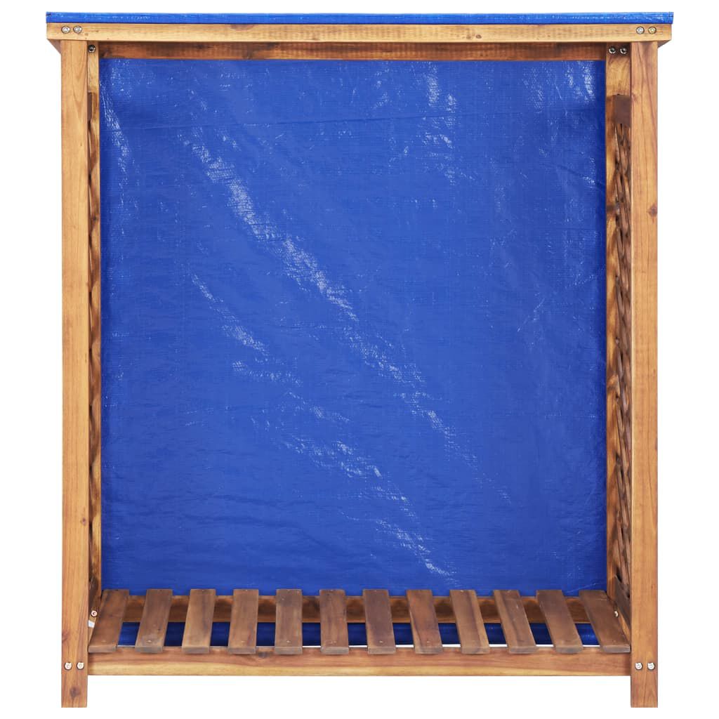 vidaXL Firewood Storage Shed 105x38x115 cm Solid Acacia Wood