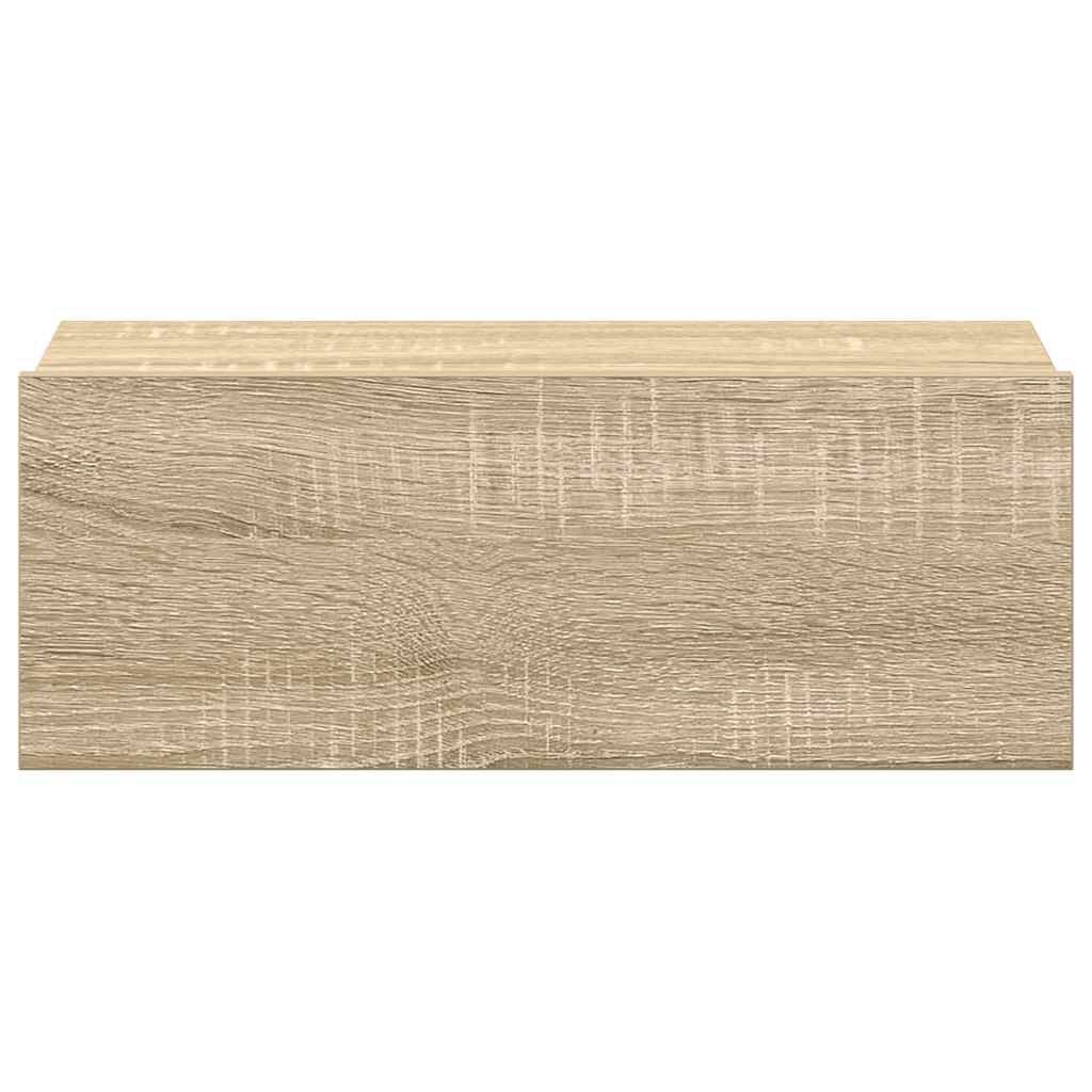 vidaXL Floating Nightstands 2 pcs Sonoma Oak 40x30x15 cm Engineered Wood