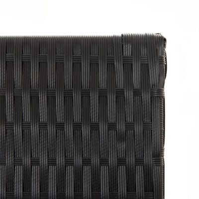 vidaXL Room Divider 5 Panels Black Poly Rattan, black vidaXL Room Divider 5 Panels Black Poly Rattan