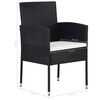 vidaXL 9 Piece Garden Dining Set Black